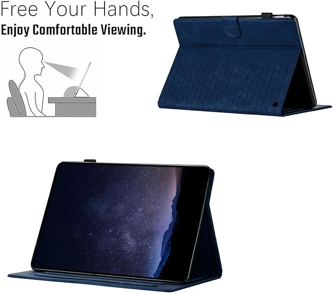DTangLsm for Amazon Kindle Fire 10 Case & Fire HD 10 Plus Tablet Case, Blue | (13th/11th Generation 2023/2021 Release) 10.1" Slim Folding Stand Folio Cover for Fire HD 10 11th/13th Gen Case, Pen Holder