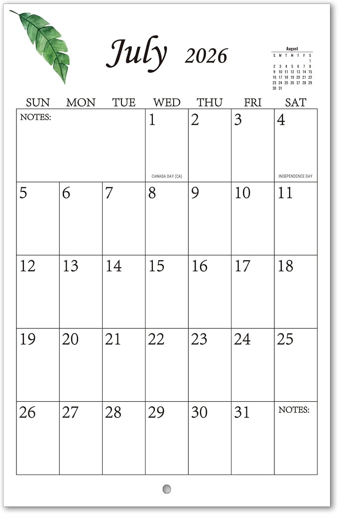 Large Wall Calendar 2026-2027(23" x 15")-Jun. 2026 - Dec. 2027