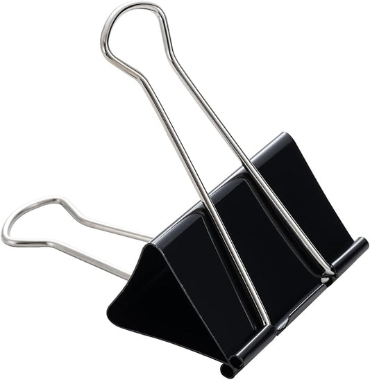 3 Inch Jumbo Binder Clips, Extra Large Heavy Duty Black Metal Paper Clamps, 36Pack, 1.5 Inch Capacity for Thick Document, Curtain & Storage Bag