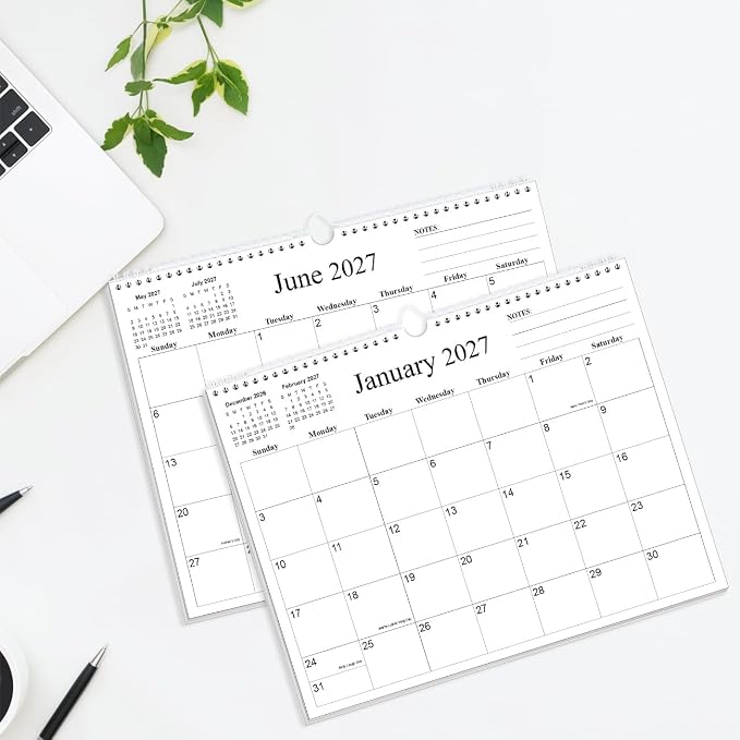 2026-2027 Calendar - Calendar 2026-2027 from July 2026 to December 2027, 8.5" x 11", Black