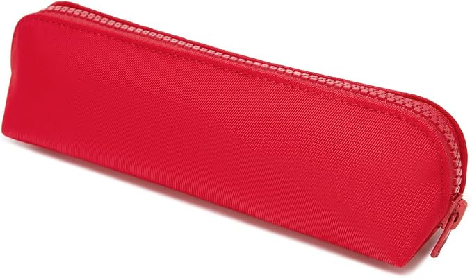 Pencil Case Small Pencil Pouch Slim (Red, Oxford)