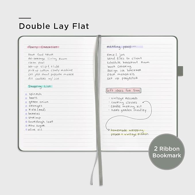 &And Per Se Lined Journal Notebook, 160 Pages, A5 5.7 x 8 inches College Ruled Thick Paper Notebook Journals for Writing, Hardcover Notebooks for Women Men Office School (1 Pack, Dark Grey)