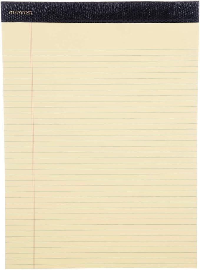 Mintra Office Canary Legal Pads - Premium Quality Heavyweight Paper With Micro-perforated sheets, Smooth-lined paper, Ideal for Office Tasks, Assignments or Notes, Meetings, and Journaling, 6 pack, Yellow Paper, Narrow Ruled, Premium Writing Pad, 8.5"x11"