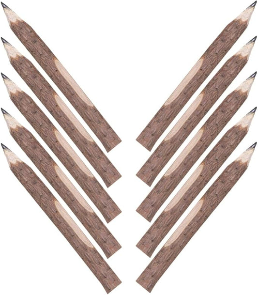 Gatuida 50pcs Wooden Graphite Pencils, Woodland Baby Shower Decorations, Rustic Twig Pencils for Kids Party Supplies Novelty Gifts, 5.11 Inch