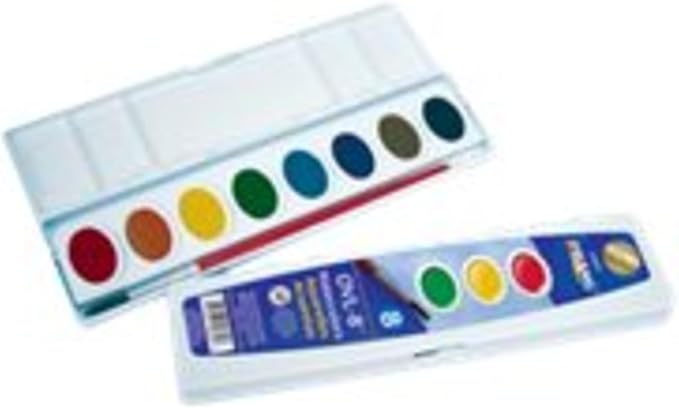 Prang Oval Pan Watercolor Paint Set, 8 Assorted Colors, 1 Count