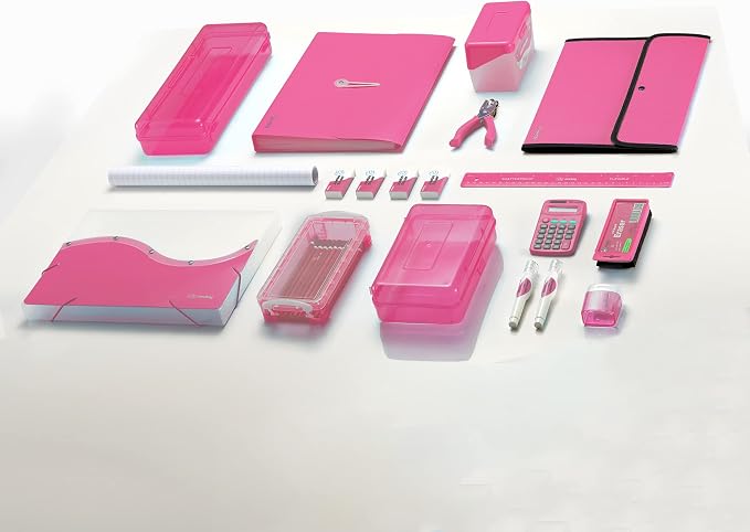 Enday Pink Pencil Pouch For 3 Ring Binder, Zippered Binder Pencil Pouches, 3 Ring Pencil Pouch for Binder, Pencil Case for Binder, Large Pencil Bags for School, Home, and Office