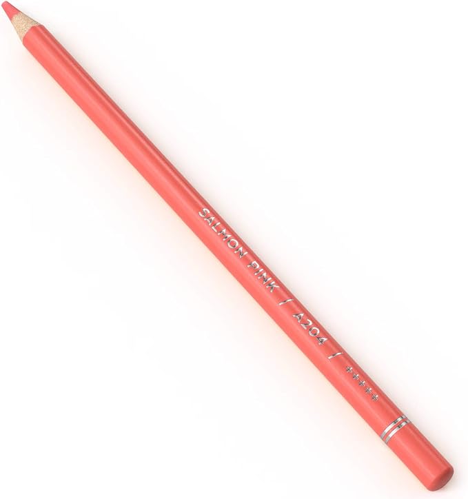 Arteza Colored Pencils, Pack of 3, A204 Salmon Pink, Soft Wax-Based Cores, Ideal for Drawing, Sketching, Shading & Coloring