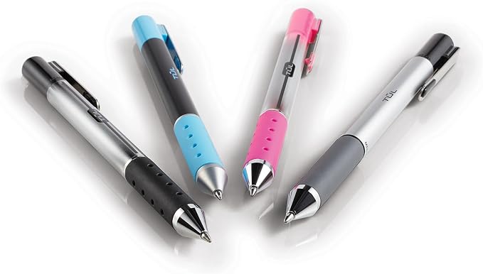 WHJJK TUL Retractable Gel Pens, Bullet Point, 0.7 mm, Gray Barrel, Assorted Standard and Bright Ink Colors, Pack of 14, SG_B01NBW93N6_US