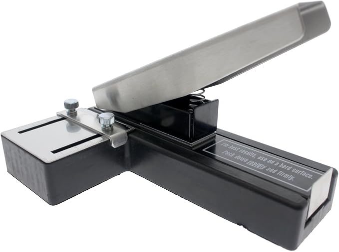 Heavy Duty Stapler Style ID Badge Slot Hole Punch (Rectangle) - with Adjustable Guides and Non-Skid Base for PVC & Plastic and Laminated Paper Cards by Specialist ID