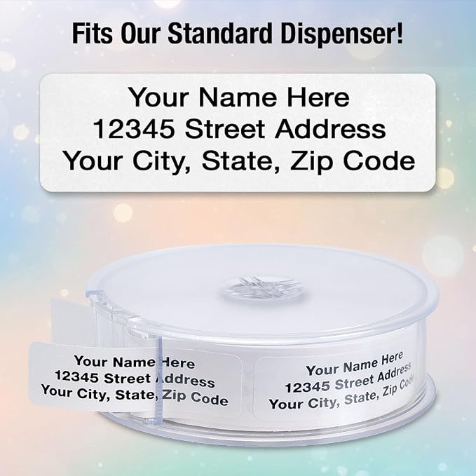 Colorful Images Personalized Return Address Labels | Gloss White, 500 Cpunt, Self-Adhesive, Without Dispenser, Customize with Name & Shipping Address, Colorful Images