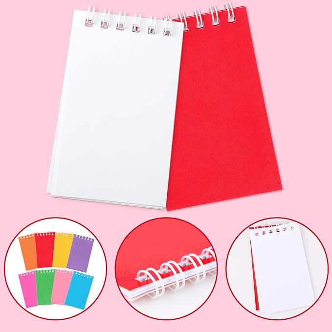 24Pack Pocket Notebook Bulk Small Notepad Pocket Notepad Small Spiral Notebooks for Work, Home, Office, School, Gifts 4X2.4Inches