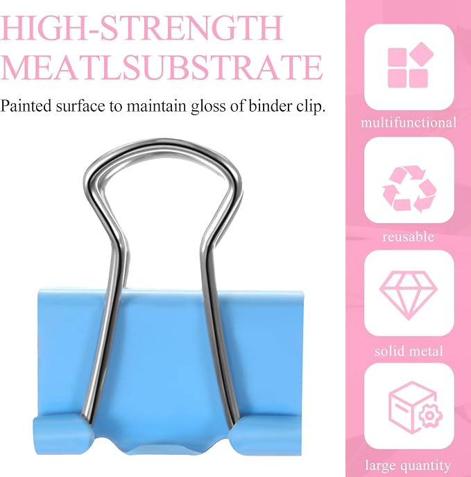 Jetec 200 Pcs Colorful 0.6 Inch Binder Clips Small Paper Clamps Metal Paper Clips for Teachers Students Classroom Business Office and School Office Supplies