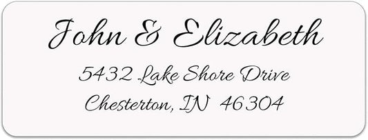 Personalized Return Address Labels - Simple Unique Design - Available in White, Clear, Kraft, Gold, or Silver Labels -120 Labels - 120 Envelope Seals Included - Made in the U.S.A. (Clear)