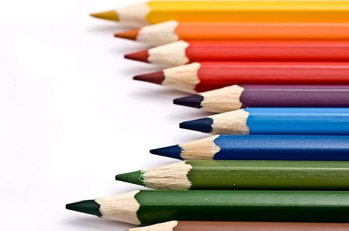 Colored Pencils Soft Core Color Pencil Set for Kids Adult Coloring Books Drawing, Writing Sketching (24 Count)