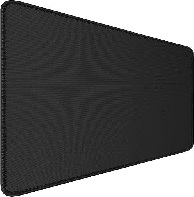 Mouse Pad Gaming, Extra Large Mousepad with Stitched Edges, Premium Microfiber Cloth Surface, Waterproof Non-Slip Base Keyboard Big Desk Mat for Home Office Gaming, 31.5 x 11.8 in, Black