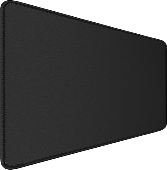 Mouse Pad Gaming, Extra Large Mousepad with Stitched Edges, Premium Microfiber Cloth Surface, Waterproof Non-Slip Base Keyboard Big Desk Mat for Home Office Gaming, 31.5 x 11.8 in, Black