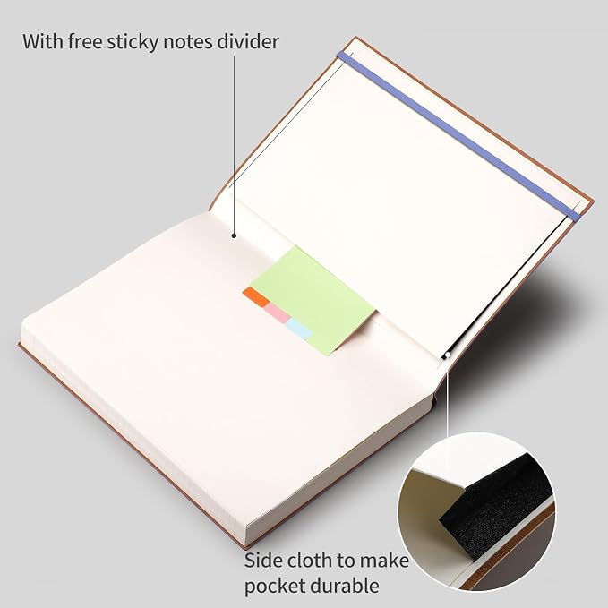 AHGXG Lined Journal Notebook, 320 Numbered Pages, B5 (7.6'' X 10'') | College Ruled Leather Journal for Women, 100gsm Thick College Ruled Paper, Softcover Journal for Writing Work School (Purple)