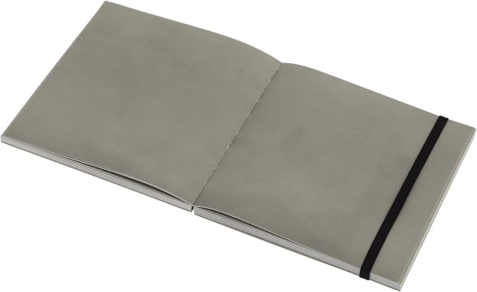 SoHo Urban Artist Brick Sketchbook Journals for Sketching, Drawing, Colored Pencils, Graphite, and More - Grey 5.5"x5.5" (100 GSM, 80 Sheets) - 2 Pack