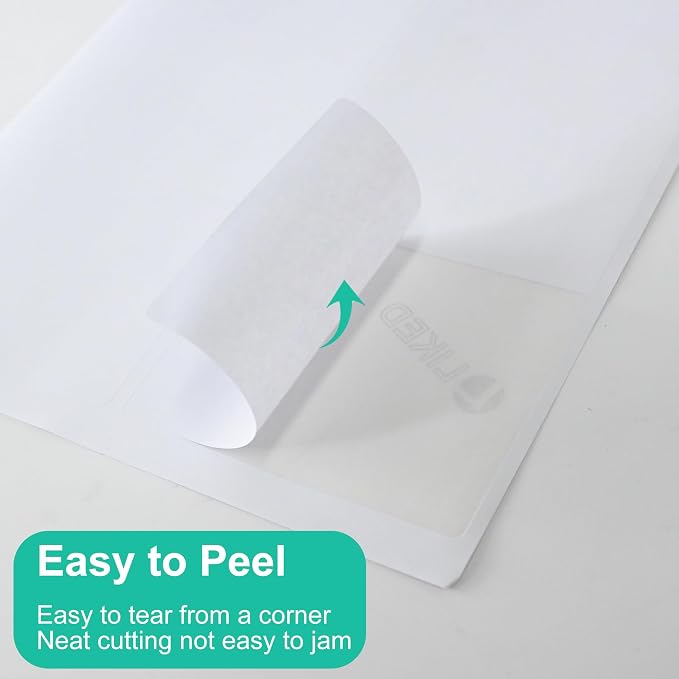 L LIKED 3-1/3" x 4" 600 Labels, Printable White Sticker Labels, Laser/Inkjet Printing - Matte, 100 Sheets