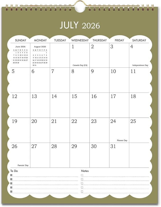 2026-2027 Wall Calendar - 2026 Vertical Wall Calendar Runs from Now to June 2027, 11.5" x 14.5", Strong Twin-Wire Binding, Thick Paper, Modern Calendar for Office, School, Home