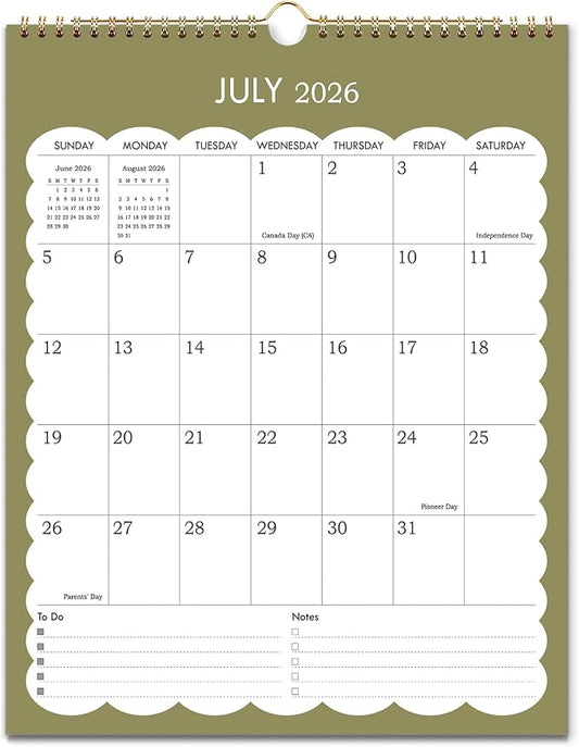 2026-2027 Wall Calendar - 2026 Vertical Wall Calendar Runs from Now to June 2027, 11.5" x 14.5", Strong Twin-Wire Binding, Thick Paper, Modern Calendar for Office, School, Home