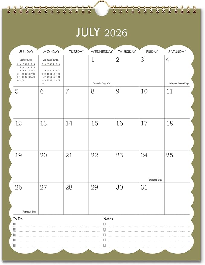 2026-2027 Wall Calendar - 2026-2027 Vertical Calendar Runs from Jul 2026 - Dec 2027, 11.5" x 14.5", Strong Twin-Wire Binding, Thick Paper, Hanging Calenar for Office, School, Home