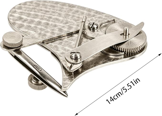 Mechanical Gear Train Ruling Pen - Vintage Precision Dotting Pen Set with 4 Brass Dotting Wheels, Blueprint Drafting Tool for Architects, Designers, Engineers, Technical Drawing Kit (Silver)