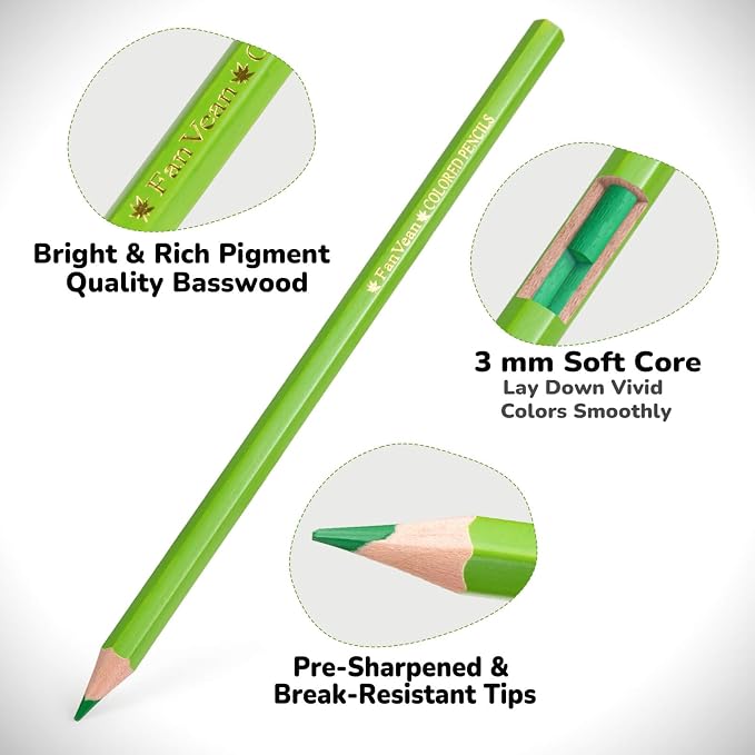 Colored Pencils,12 Count Presharpened Color Pencil,Classroom Set,School Supplies for Kids