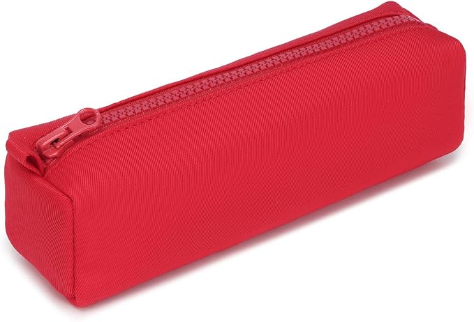 Pencil Case Lightweight and Durable Ideal Pencil Pouch for School and Office Supplies (Red,Oxford)
