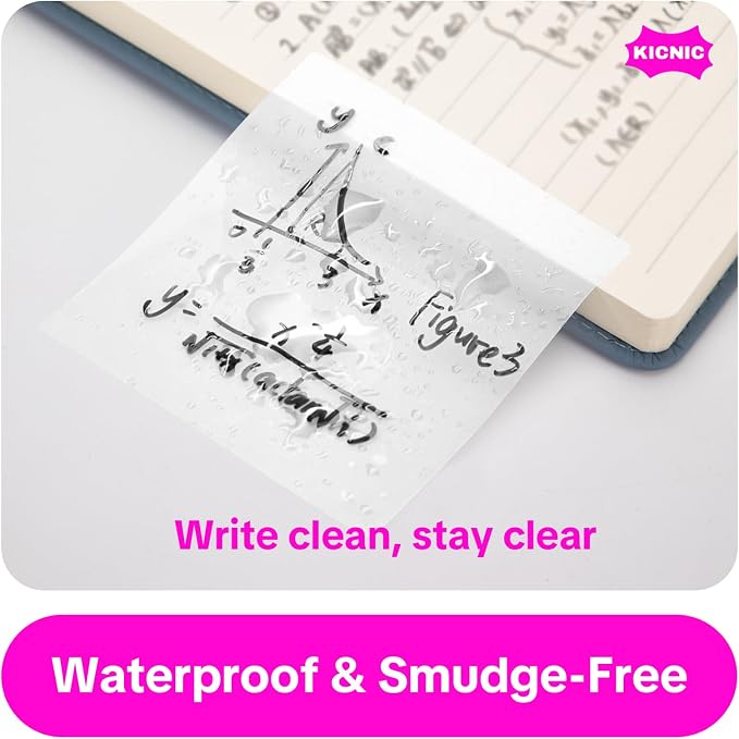 KICNIC Transparent Sticky Notes, 480 Pcs 3x3 Inch, Self-Adhesive Waterproof, See-Through Translucent Sticky Notes for Books, Bible, Page Markers, School Office College Supplies (Clear White)