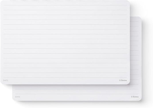Notsu Lined Desk Notepad 2 Pack | Minimalist Ruled Memo Mouse Pads with Premium Thick Paper, Small 5.5" x 8.5"