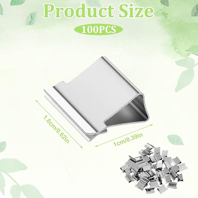 100Pcs Binder Clips Small, Paper Organizer Clips Office Supplies Stainless Reusable Steel Refill Clip Portable Clam Clip Work with Clam Dispensers for Fixing Loose Leaf(Silver)