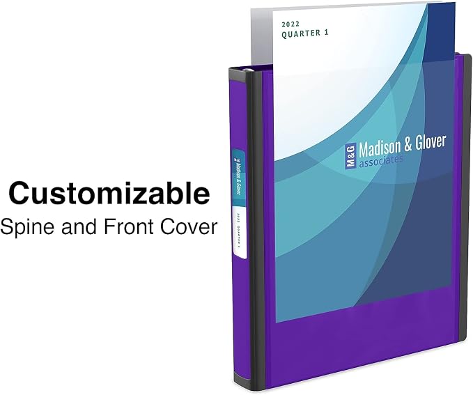 Staples Better Binder 1-Inch D-Ring View Binder, Reinforced Spine, Holds Up to 275 Sheets, Purple, for Office & School