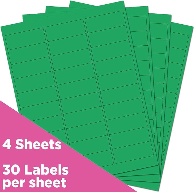 JAM PAPER Return Address Labels - Standard Mailing - 1 x 2 5/8 - Green - 120 Shipping Labels/Pack