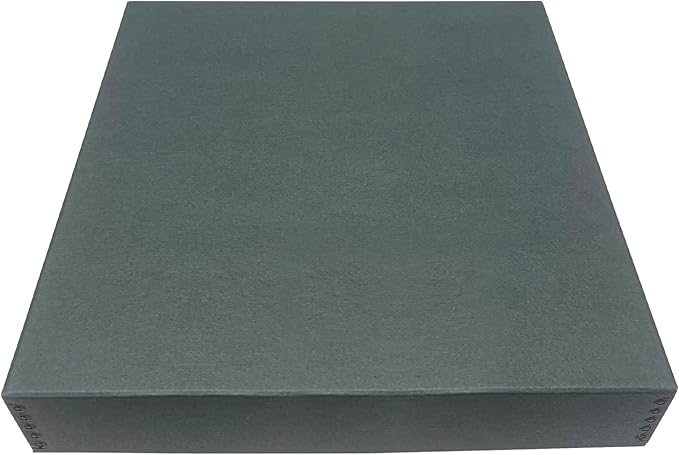 Golden State Art, Drop Front Archival Storage Box, Gray, 16.75x20.75x3 Inch | Acid-Free Museum Box with Metal Edge Corner, for Storing Artwork Photos Documents Prints Arts And Crafts