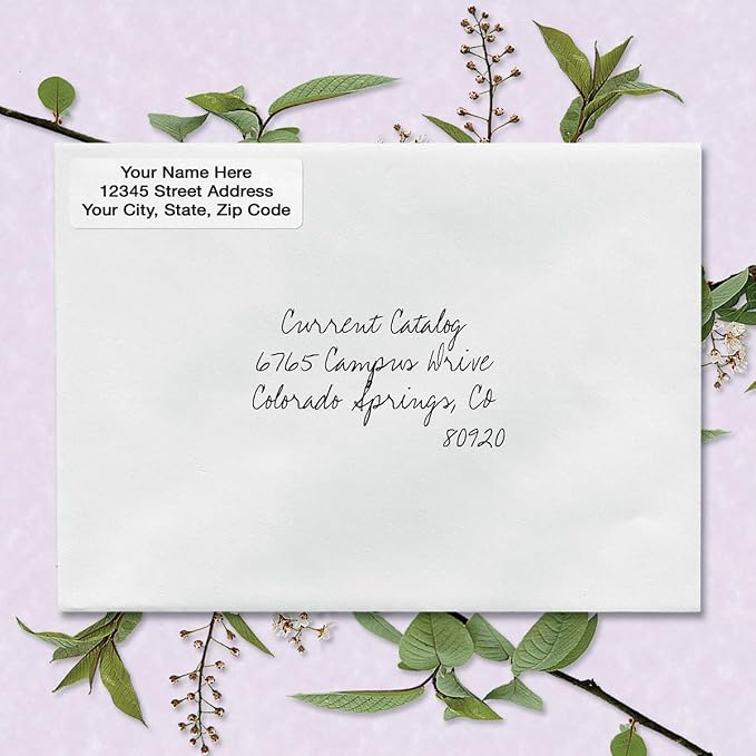 Colorful Images Personalized Return Address Labels | Gloss White, 500 Cpunt, Self-Adhesive, Without Dispenser, Customize with Name & Shipping Address, Colorful Images