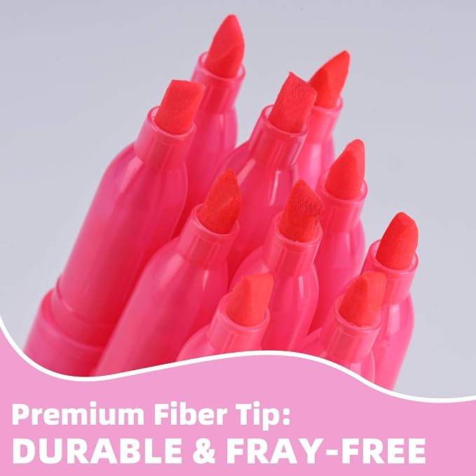 Cgerma Highlighters 36 Pack, Chisel Tip Pink Highlighter Bright Colors, Quickly Drying, Perfect for Students Kids Adults Highlighting in Classroom, School, Office