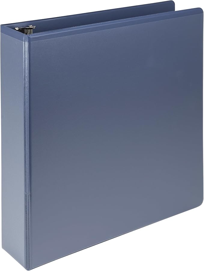 Samsill Plant-Based 2 Inch Durable D-Ring, View Binder, Eco-Friendly, USDA Certified Biobased, Single, Indigo