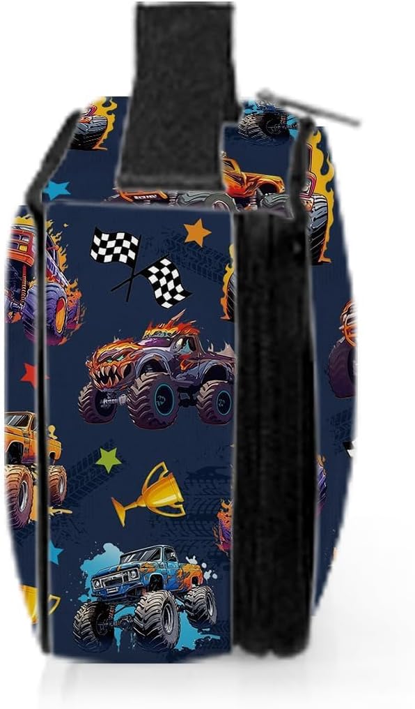Monster Truck Pencil Bag for Boys, Large Capacity Kids Car Pencil Box with Zipper Compartments, Portable Pen Pouch Bag for Office School Travel