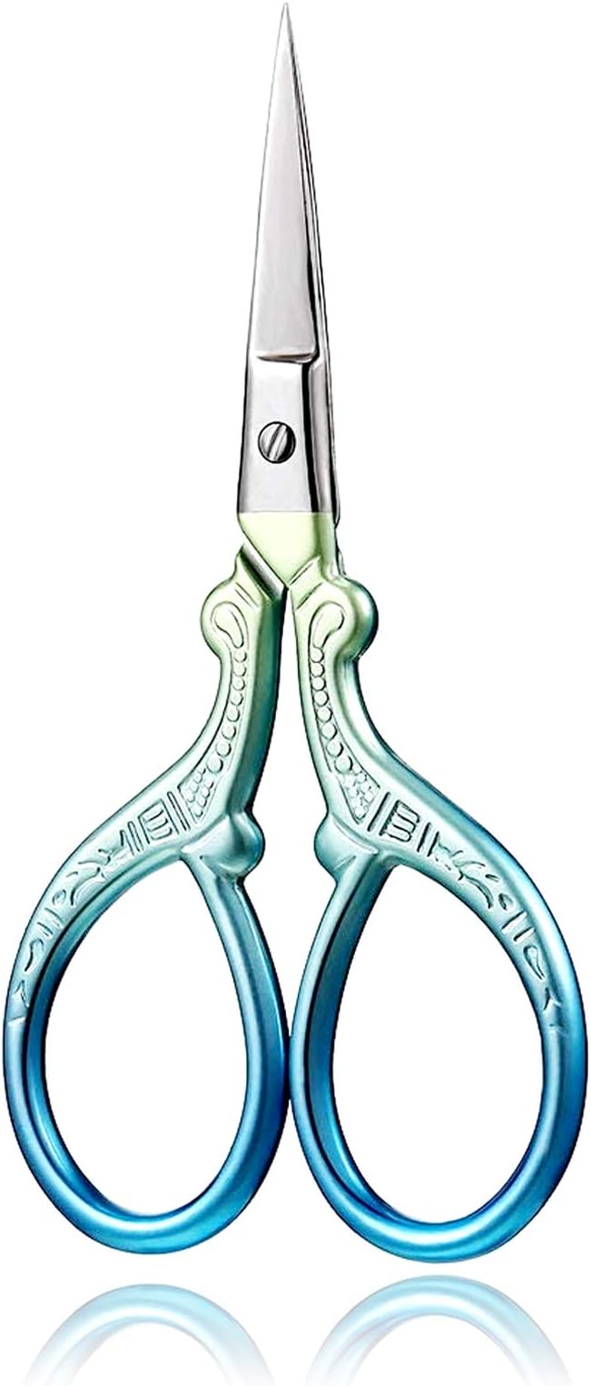 BIHRTC 3.6 Inch Small Embroidery Scissors Sharp Stainless Steel Needlepoint Scissors DIY Tool Dressmaker Shears for Sewing Crafting Needlework Houshold | Sharp Stainless Steel,Needlepoint Scissors,DIY Tool Dressmaker Shears for Sewing Crafting Needlewo...