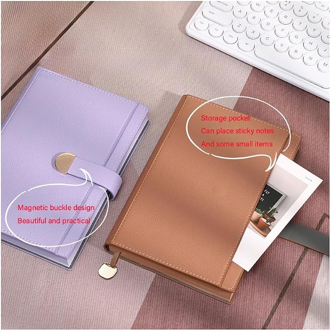 A5 Notebook Journal Leather Journal Hardcover With Pen Set for Work School Writing Business Notebook 300 pages + pen refill + gift box packaging(Lightblue)