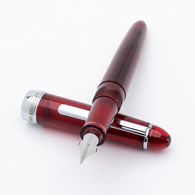 Monteverde USA Monza 3 Fountain Pen Set (Red) - Medium, Fine, Omniflex Nib - Ideal Gift for Men & Women - Perfect for Office, Business, School, Gifts, Journaling, Autographs