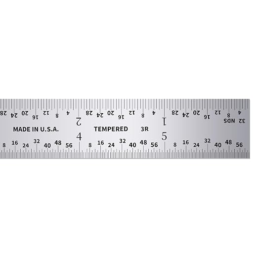 PEC Tools Made in USA Machinist Rule, 6" Flexible Steel Rule (5 Pack), Markings 1/10",1/50",1/32",1/64",