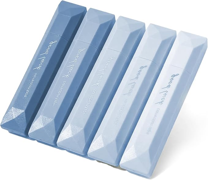 5Pcs Mini White Out Correction Tape, Portable White Out Tape for School Office Students Writing Supplies (Blue)