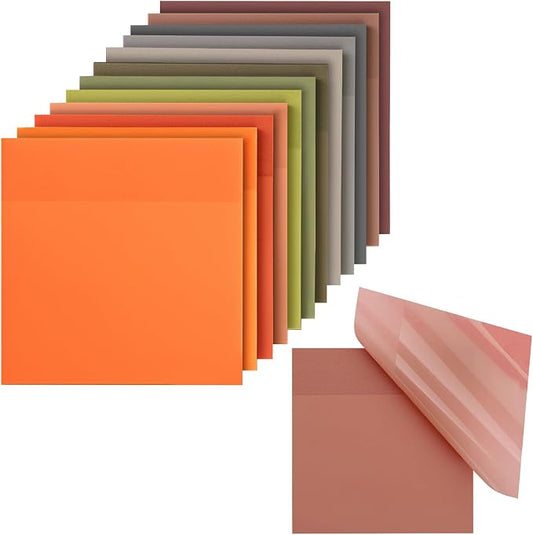 Mr. Pen- Transparent Sticky Notes, 3" x 3", 12 Pads, 600 Sheets | See Through Self-Adhesive Notes for Bible Journaling and Studying, Water-Resistant, Easy to Peel, Clean Removal