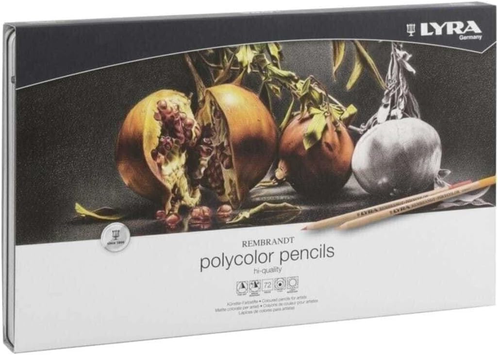 Lyra Rembrandt Polycolor Art Pencils, Set of 72 Pencils, Assorted Colors (2001720)