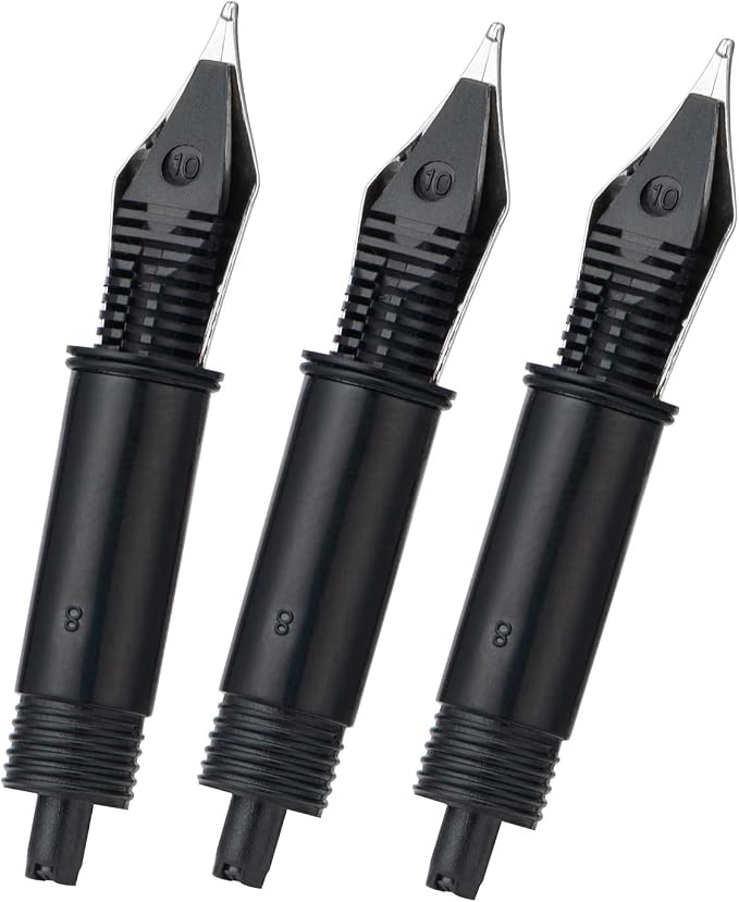 Set of 3 Jinhao 82 Fountain Pen Medium Nib with Black Section Feed Silver-Compatible with Jinhao 82, 88, 95 Fountain Pen