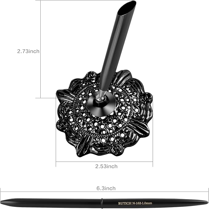 Replacement Wedding Signing Pen Guest Book Pen for Wedding Bridal Engagement Valentine's Day Signing Pen Holder, Black 2 Pcs