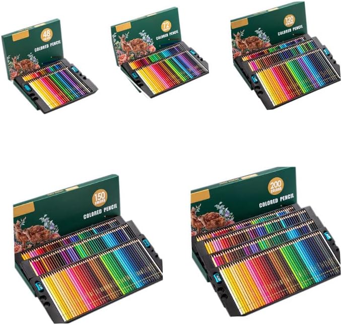 Artist Colored Pencils Set for Adult Coloring Books, Soft Core, Professional Numbered Art Drawing Pencils for Sketching Shading Blending Crafting, Gift Tin Box (120 Colors)