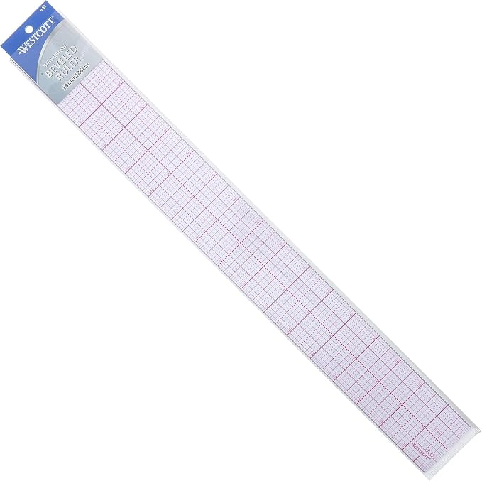 Westcott B-85 18" 8Ths Graph Beveled Ruler